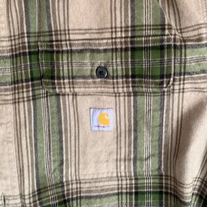 Carhartt Green and Brown Overshirt Size Large